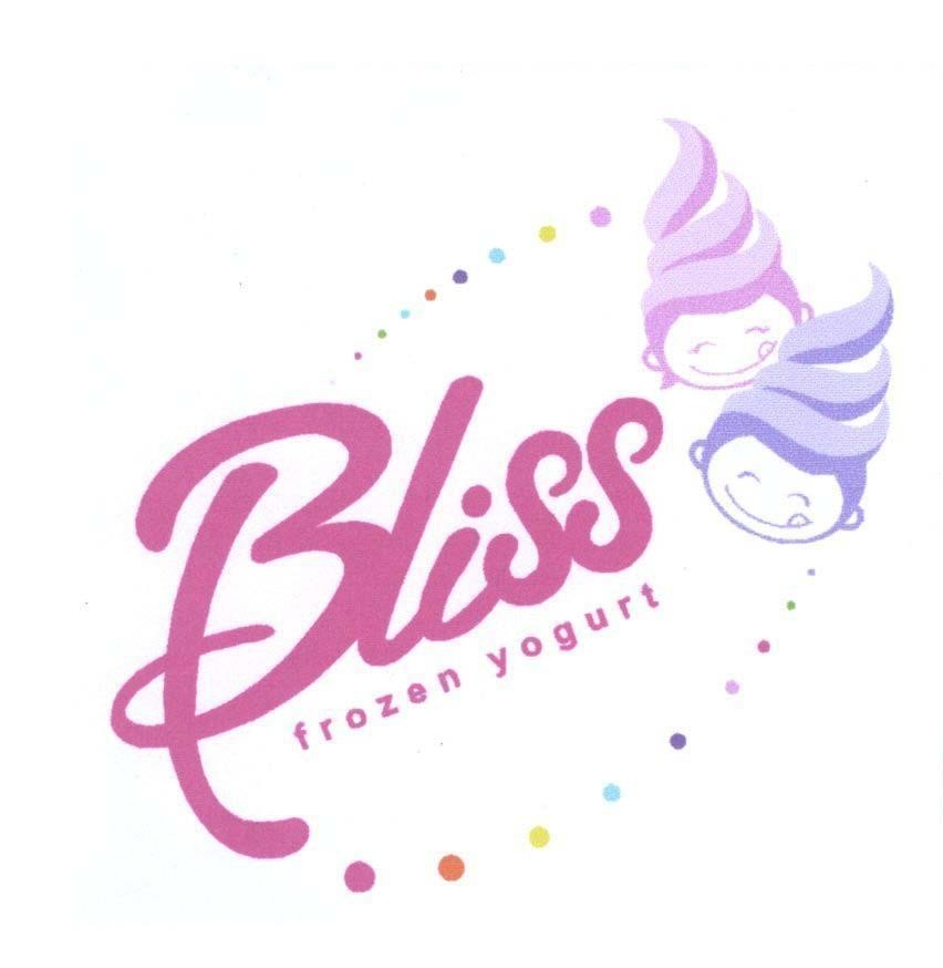 Mẫu nhãn hiệu Bliss frozen yogurt