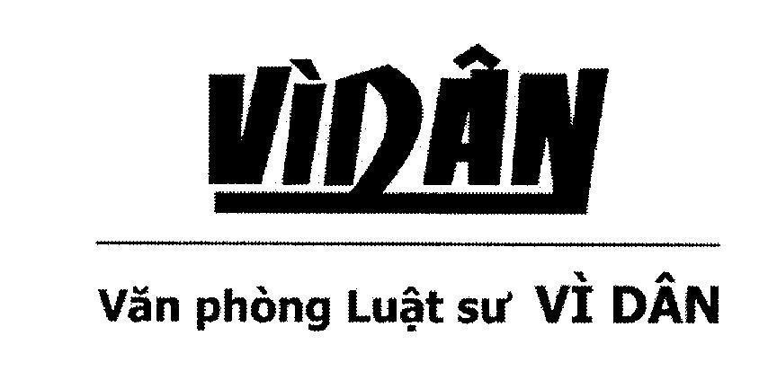 Mẫu nhãn hiệu VìDân Văn phòng Luật sư Vì Dân