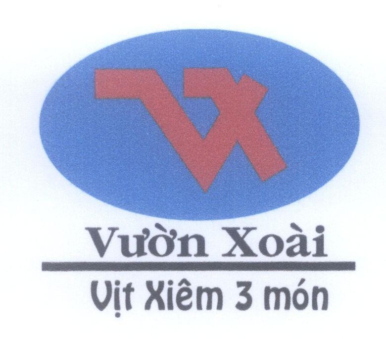 Mẫu nhãn hiệu VX V X Vườn Xoài Vịt Xiêm 3 món