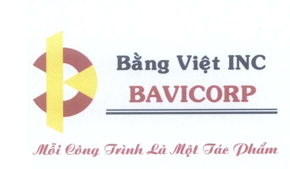 Mẫu nhãn hiệu K XD Bằng Việt INC BAVICORP Mỗi Công Trình Là Một Tác Phẩm