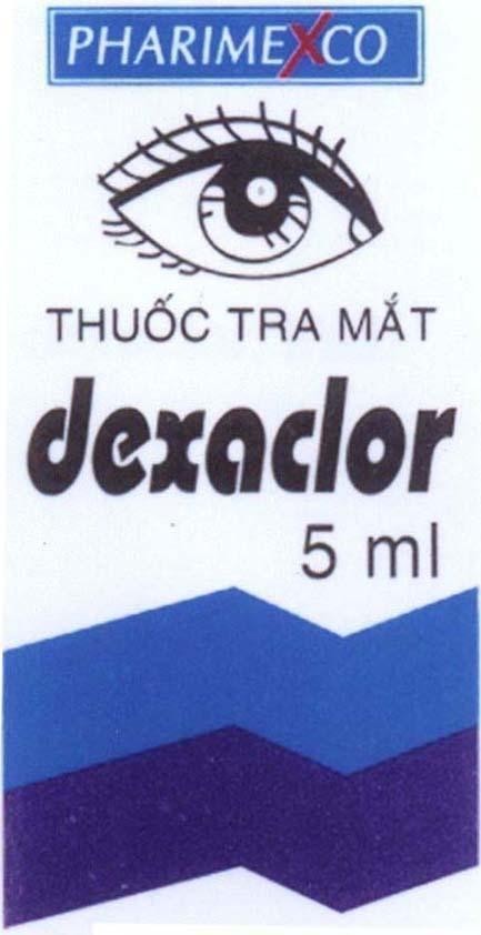 Mẫu nhãn hiệu dexaclor PHARIMEXCO Thuốc Tra Mắt