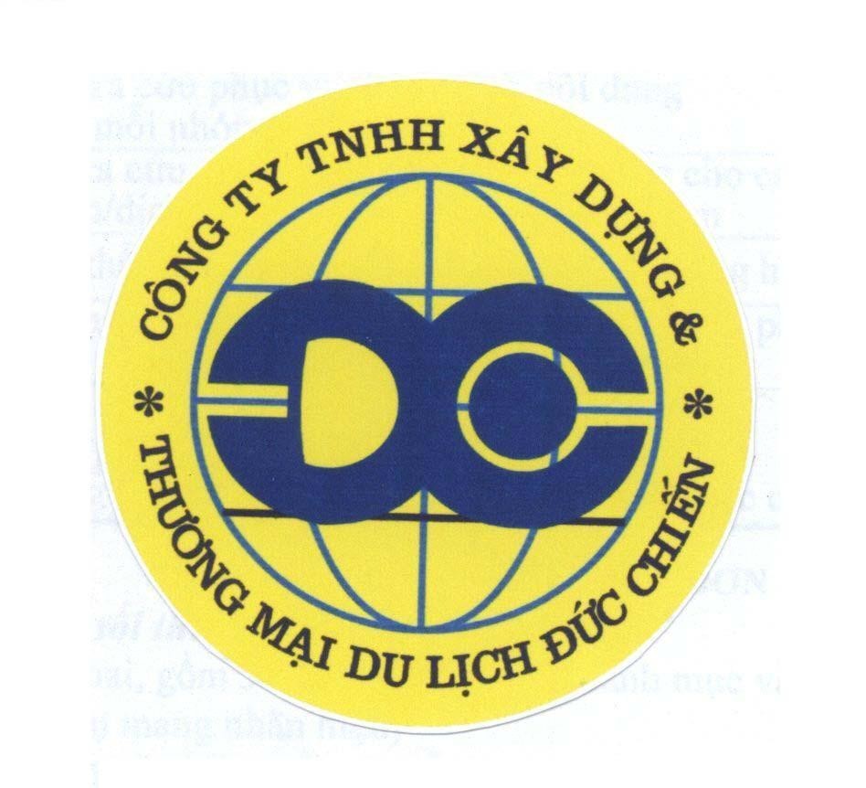 Mẫu nhãn hiệu DC D C Đức Chiến Công Ty TNHH Xây Dựng Thương Mại Du Lịch