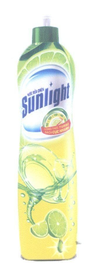 Mẫu nhãn hiệu Sunlight Nước Rửa Chén Công Thức Turbo Sạch Cực Nhanh