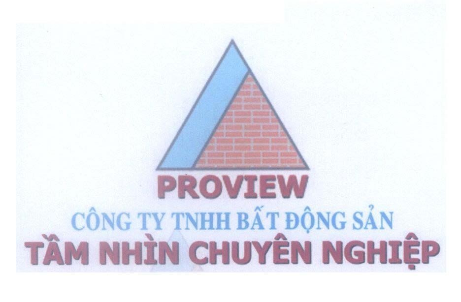 Mẫu nhãn hiệu PROVIEW Công Ty TNHH Bất Động Sản Tầm Nhìn Chuyên Nghiệp