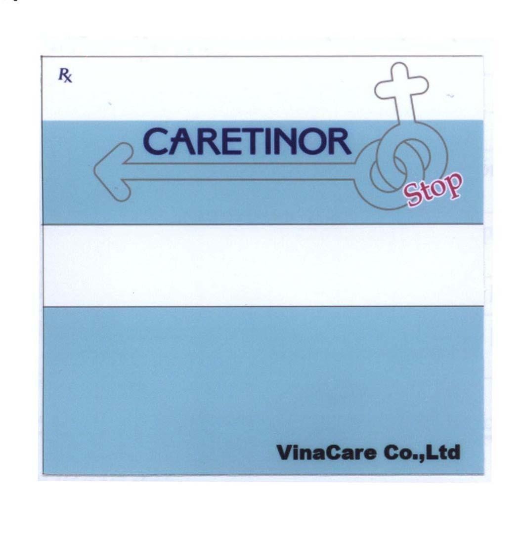Mẫu nhãn hiệu CARETINOR Stop VinaCare Co.,Ltd