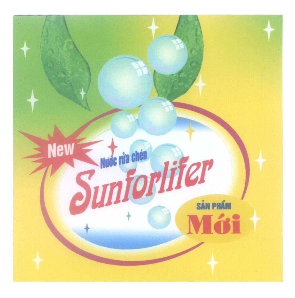 Mẫu nhãn hiệu Sunforlife Nước rửa chén Sản Phẩm Mới New