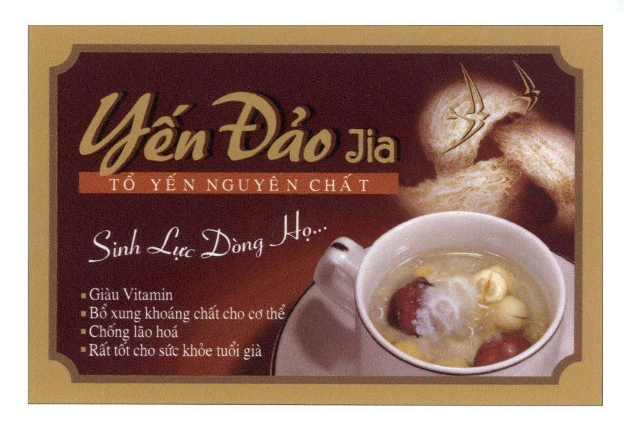 Mẫu nhãn hiệu Yến Đảo Jia Tổ Yến Nguyên Chất Sinh Lực Dòng Họ...
