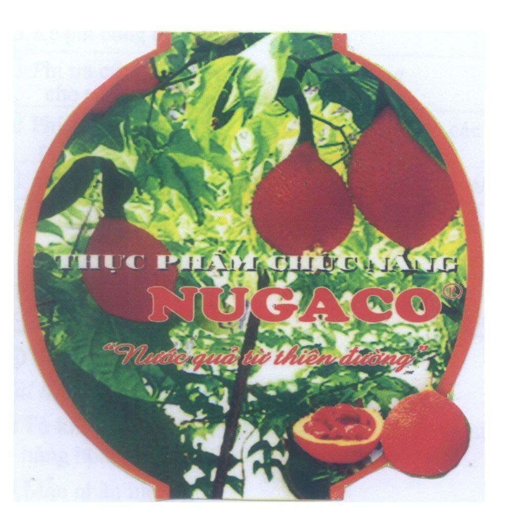 Mẫu nhãn hiệu NUGACO Thực Phẩm Chức Năng "Nước quả từ thiên đường"