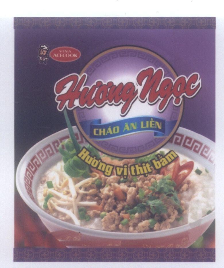 Mẫu nhãn hiệu Hương Ngọc VINA ACECOOK Cháo ăn liền Hương vị thịt bằm