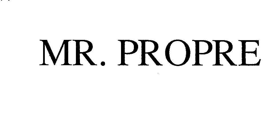 Mẫu nhãn hiệu MR. PROPRE