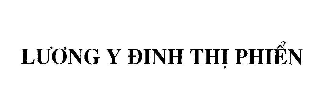 Mẫu nhãn hiệu LƯƠNG Y ĐINH THị PHIểN