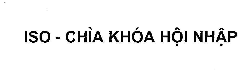 Mẫu nhãn hiệu ISO CHìA KHOá HộI NHậP